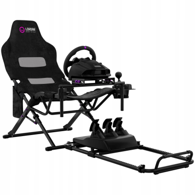 LORGAR FLEX RAF1 Sim Racing Cockpit Advanced, Składany, Czarny