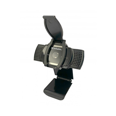 Verbatim kamera web Full HD czarna 2560x1440 1920x1080 USB 2.0 30 FPS 49578