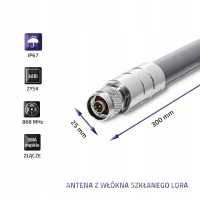 Qoltec Antena LoRa 3 dBi Zewnętrzna 57023