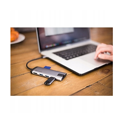 Verbatim USB (3.1) hub 6-port długość przewodu 15cm, 1x USB C, USB A, HDMI