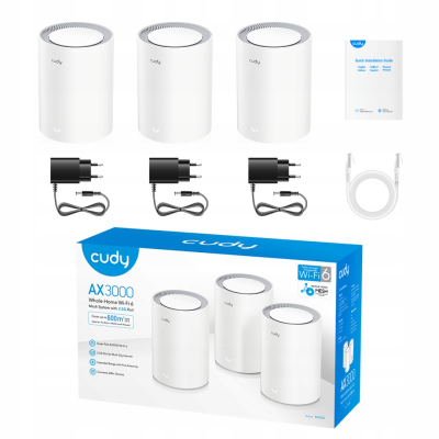 CUDY System WiFi Mesh M3000 (3-Pack) AX3000