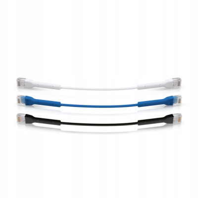 UBIQUITI UniFi Ethernet patchcord kat. 6, 1m, Gięty z zamkniętą osłoną RJ45, czarny