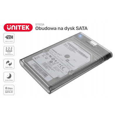 Unitek S1103A Obudowa dysku HDD 2,5'' USB-A 3.1