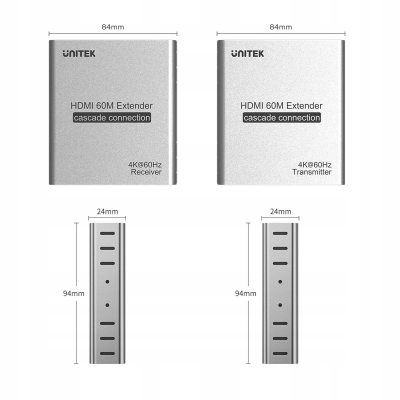 Unitek Ekstender HDMI 2.0 4K przez Ethernet do 60m