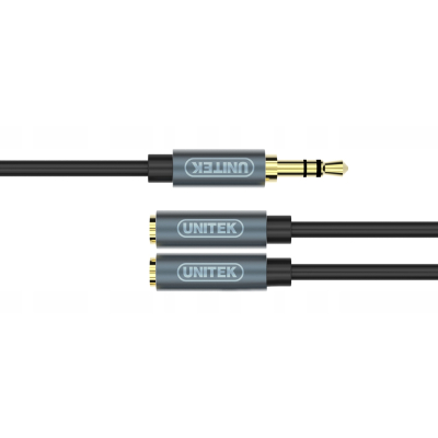 Unitek przewod miniJack 3,5mm (M) - 2x 3,5mm (F)