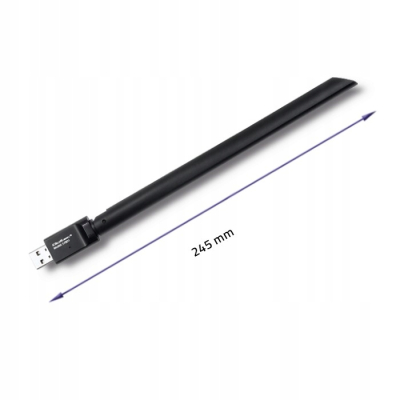 Qoltec Bezprzewodowy adapter Wi-Fi USB z anteną standard N 57001