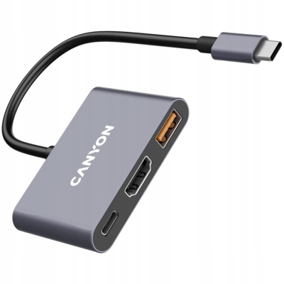 CANYON HUB DS-4 3 w 1 USB-C Szary