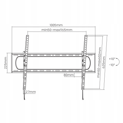 Maclean Uchwyt do TV max. VESA 900x600 60-120