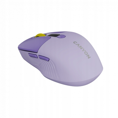 CANYON Mysz bezprzewodowa MW-26 LCD Cicha Dwa Tryby Fioletowa