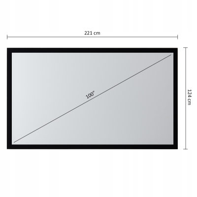 Maclean Ekran projekcyjny, ramowy, do projektora, 100