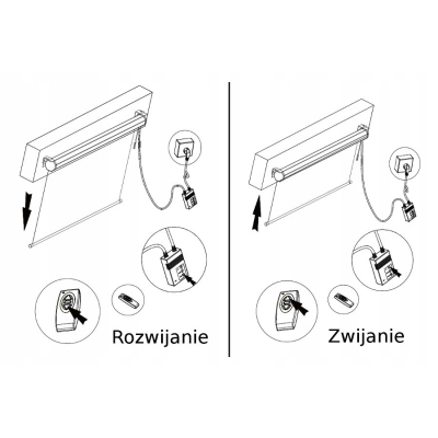Maclean Ekran projekcyjny elektryczny ściana sufit 120