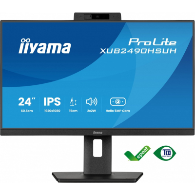 IIYAMA Monitor 24 cale XUB2490HSUH-B2 IPS FHD CAM MIC HDMI DP