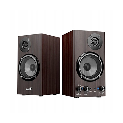 Genius głośniki SP-HF520BT, 20W, brązowy, drewniane, AUX/Bluetooth 5.3