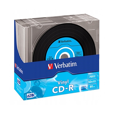 Verbatim CD-R, 43426, 10-pack, 700MB, 52x, 80min., Winyl, slim box