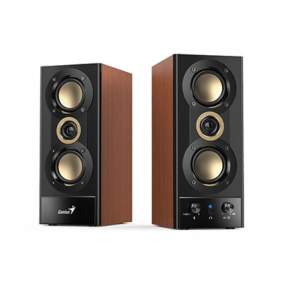 Genius głośniki SP-HF800BT, 2.0, 20W, czarno-brązowy, Bluetooth 5.3