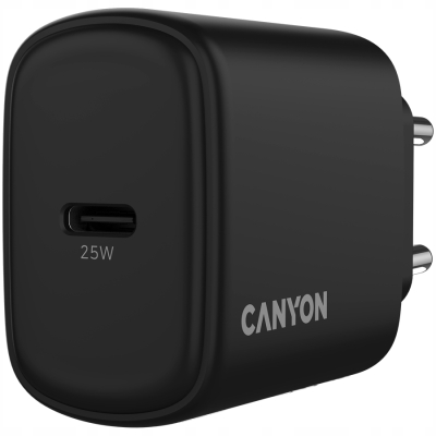 Canyon OnCharge 250 ładowarka sieciowa USB C PD 25 W czarna