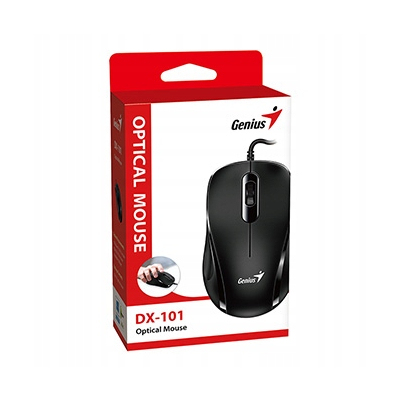 Genius DX-101 Mysz przewodowa, czarna, 1200DPI