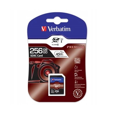 Verbatim Karta pamięci Secure Digital Card Premium U1 256GB SDXC UHS-I U1