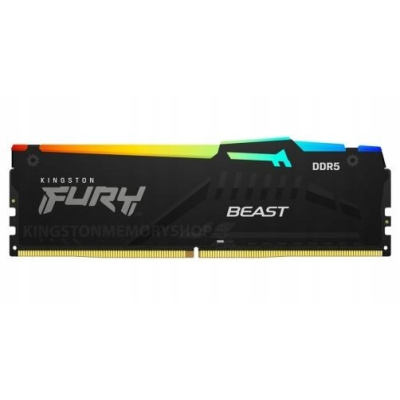 Kingston DDR5 Fury Beast Black RGB 16GB(1*16GB)