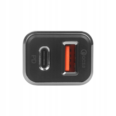 Ładowarka samochodowa uniwersalna USB A+C QC