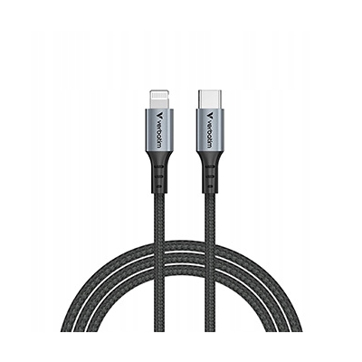 Verbatim USB kabel USB C (M) - USB lightning (M) 60W 1.2m czarny box 31844