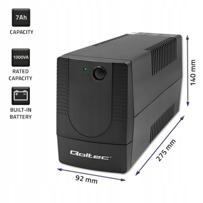 Qoltec Zasilacz UPS Line Interactive Monolith 1000VA 600W 53774