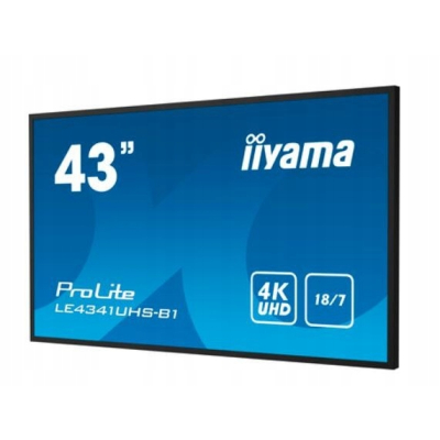 IIYAMA Monitor wielkoformat. 43 cale LE4341UHS-B1 IPS 4K 18/7 LAN USB HDMI