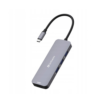 Verbatim USB (3.2) hub 8-port długość przewodu 15cm 1xUSB C 3xUSB A 2xHDMI