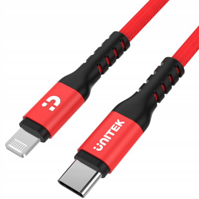 Unitek C14060RD przewód 1m USB-C Lightning