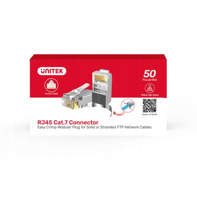 Unitek wtyk złącze RJ45 Cat.7 KOŃCÓWKI DO PRZEWODU LAN ETHERNET