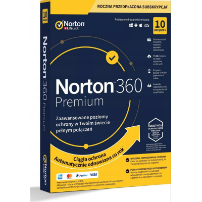NORTON 360 Premium 21441559 75GB PL 1U /10 PC 3 Lata ESD SKLEP KOZIENICE RADOM