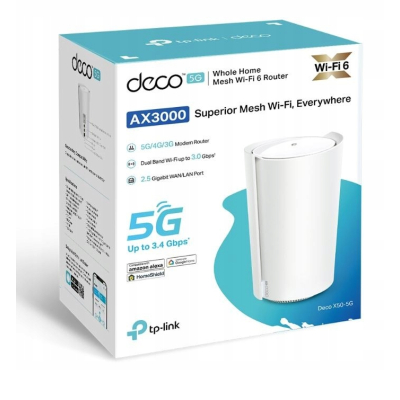 TP-LINK Brama sieciowa Deco 5G system Mesh Wi-Fi 6 X50-5G(1-pak) AX3000