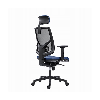 Powerton ERGO TINA Ergonomiczny fotel biurowy, Ciemny niebieski