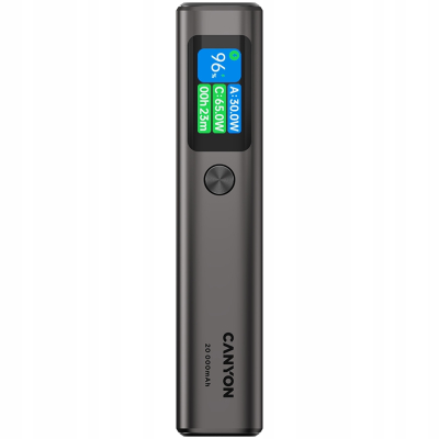 CANYON Powerbank OnPower 230 TFT 20000 mAh PD130W Grafitowy