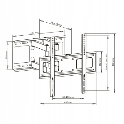 UCHWYT DO TV AR-70 ART 23-55 45KG reg pion/poziom