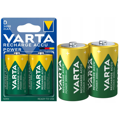 VARTA AKUMULATORY R20 (typD) 3000 mAh RECHARGE ACCU POWER 2szt