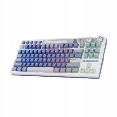 ROYAL KLUDGE RK M87 Ocean Blue Gaming Keyboard Beige switch
