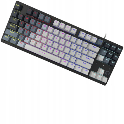 LORGAR Klawiatura Gamingowa Przewodowa Azar 514, mechaniczna, RGB, Biała
