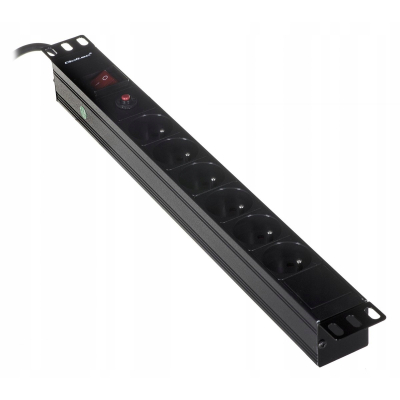 Qoltec Listwa zasilająca PDU antyprzeciąż. do RACK 19