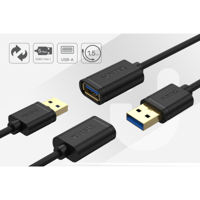 Unitek Y-C458GBK Przedłużacz USB 3.0 1.5m