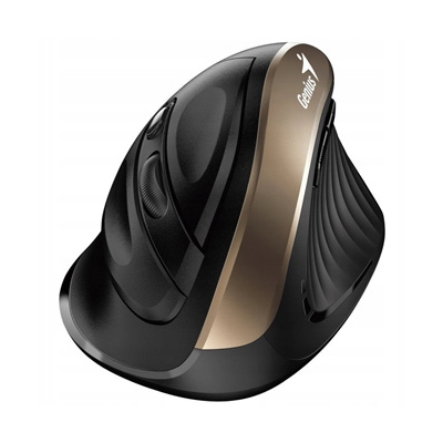 Genius Ergo 8250S Mysz bezprzewodowa, czarno-złota, 1600DPI