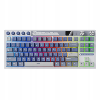 ROYAL KLUDGE RK M87 Ocean Blue Gaming Keyboard Beige switch