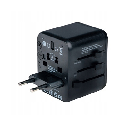 Verbatim Adapter podróżny World-to-World UTA-01 USB-A, czarny, 12 W