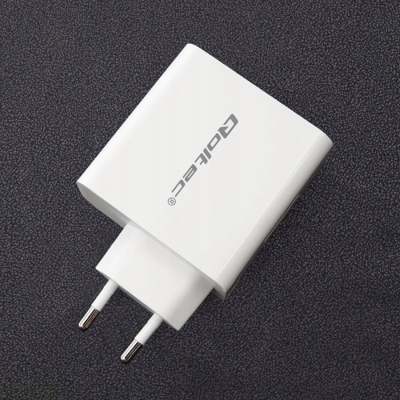 Qoltec Ładowarka sieciowa 63W 5-20V 1.5-3A USB typ C PD USB QC 3.0 Biała