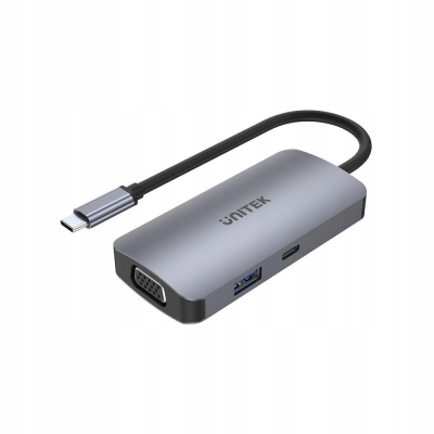 Unitek HUB USB-C D1051A 1xUSB 3.1 Gen1 VGA 2xHDMI