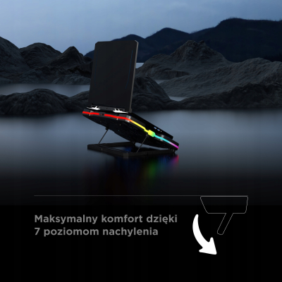 Rampage Glacier Gamingowa podstawka chłodząca pod laptop 14-17” 2600RPM