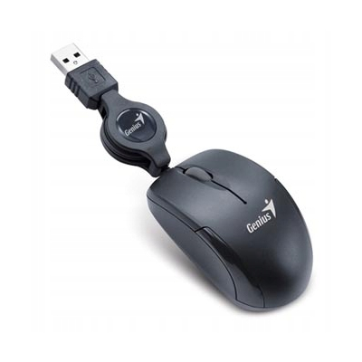 Genius Micro Traveler V2 Mysz przewodowa, czarna, 1200DPI