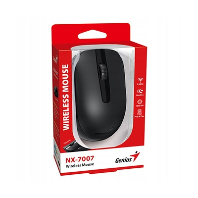 Genius NX-7007 Mysz bezprzewodowa, czarna, 1200DPI
