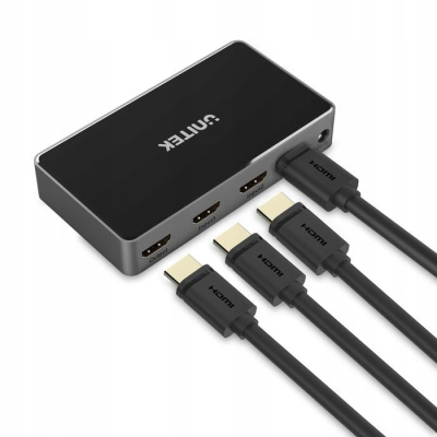 Unitek Przełącznik sygnału HDMI 1.4b 3 IN-1 OUT 4K