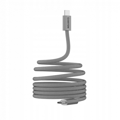 CANYON Kabel OnWire 60MG C-C 60W Magnes w oplocie 1m Szary